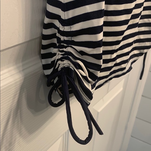 Tommy Hilfiger Navy and White Striped Women's Swim Top size S Halter Tie Detail - Picture 3 of 5